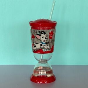 101 Dalmatians Red Novelty Double-Tumbler Cup with Straw